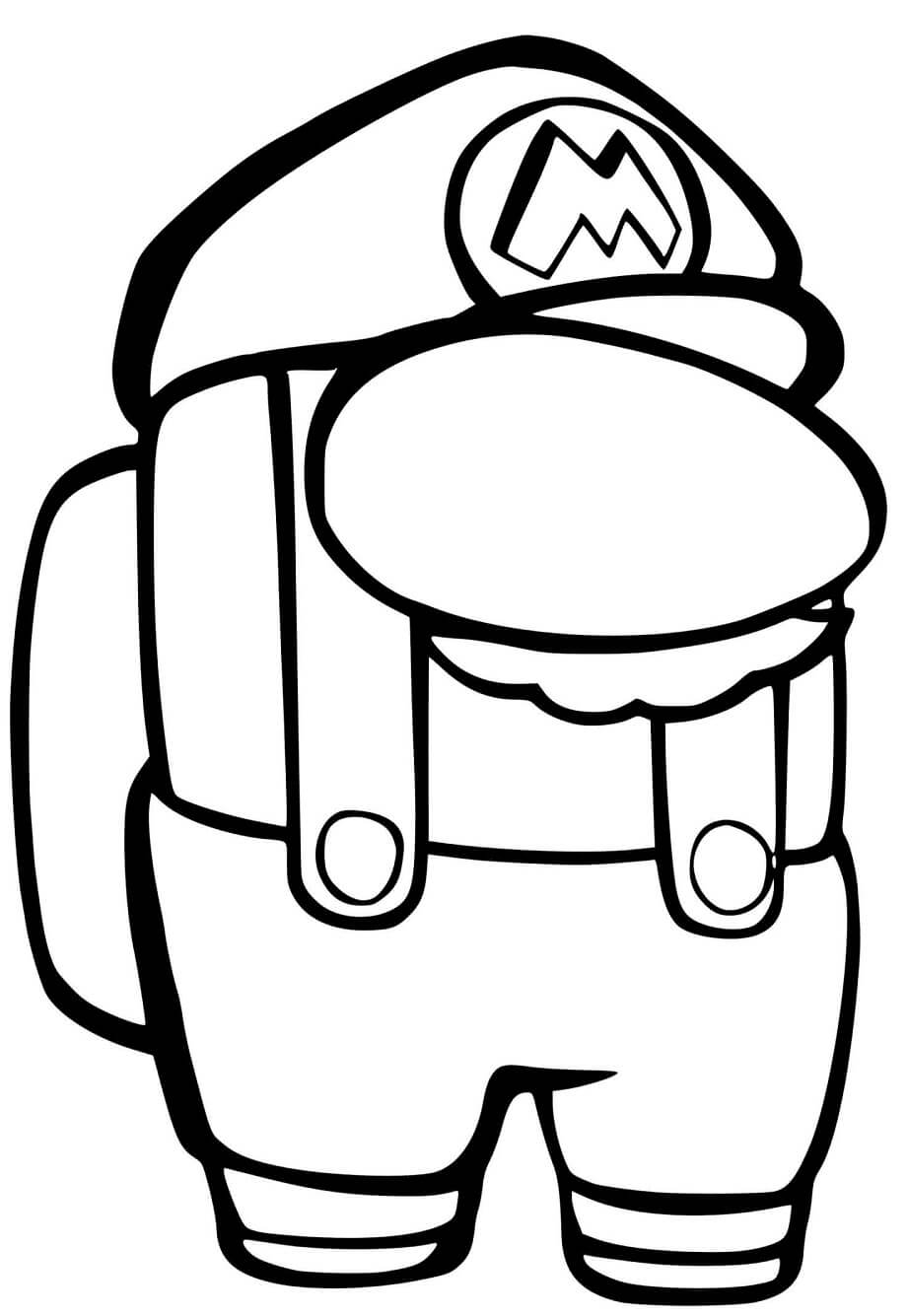 Illustration au trait Among Us #171909 de la collection Jeux Vidéos à colorier gratuitement