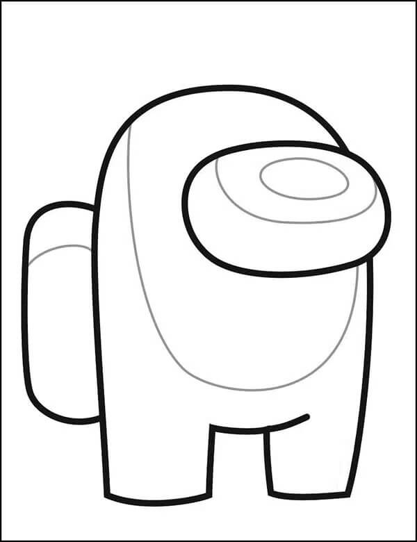 Dessin Among Us #171975 à colorier de la série Jeux Vidéos, gratuit à télécharger et imprimer
