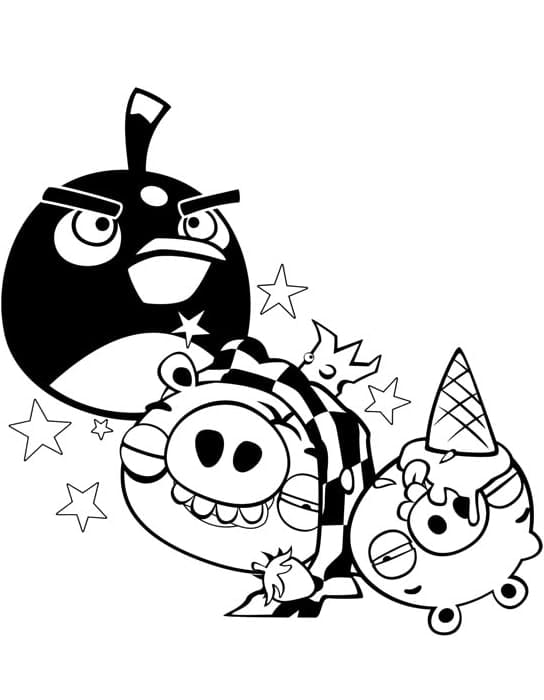Coloriage gratuit Angry Birds #195734 de la collection Jeux Vidéos à imprimer