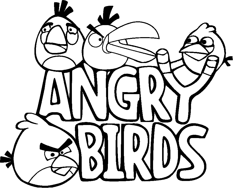 Coloriage gratuit Angry Birds #25025 de la collection Jeux Vidéos à imprimer