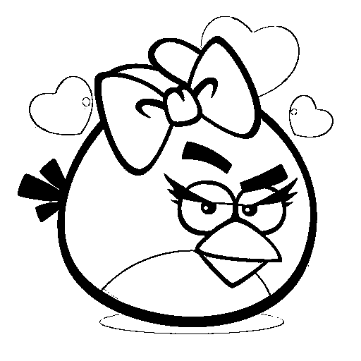 Coloriage gratuit Angry Birds #25030 de la collection Jeux Vidéos à imprimer
