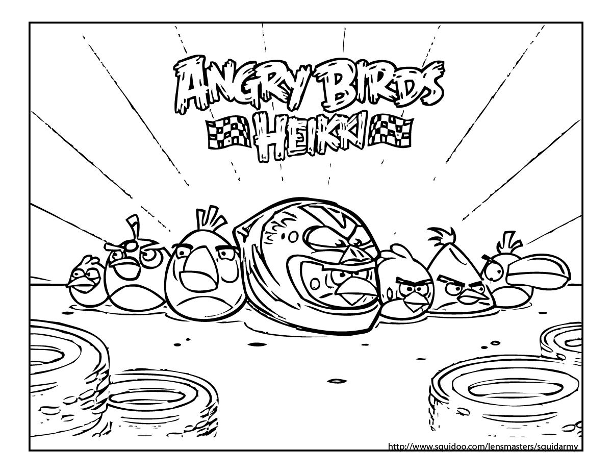 Coloriage gratuit Angry Birds #25040 de la collection Jeux Vidéos à imprimer