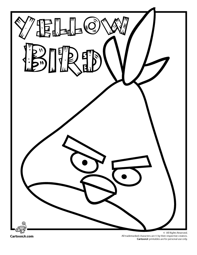 Coloriage gratuit Angry Birds #25041 de la collection Jeux Vidéos à imprimer