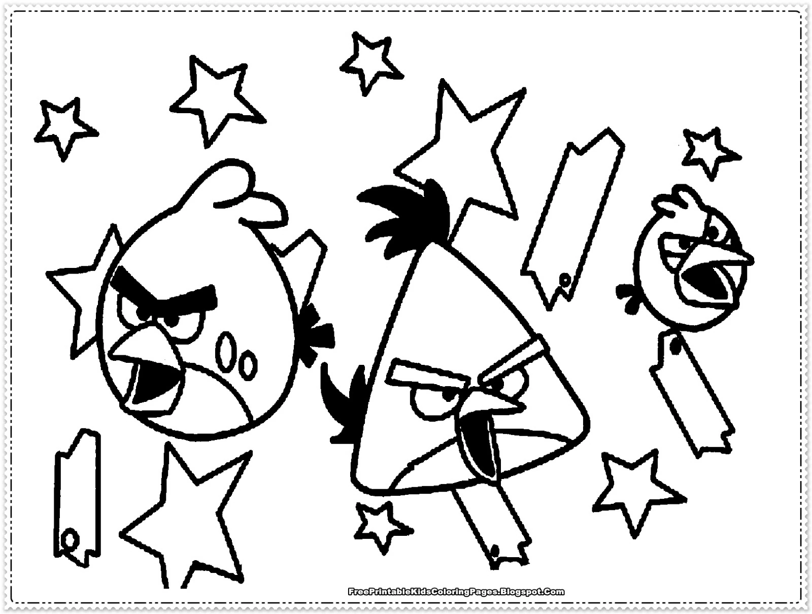 Coloriage gratuit Angry Birds #25046 de la collection Jeux Vidéos à imprimer
