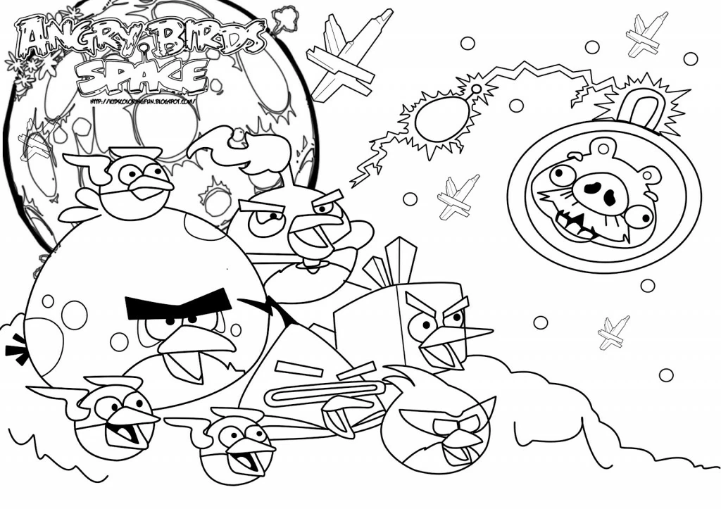 Coloriage gratuit Angry Birds #25049 de la collection Jeux Vidéos à imprimer