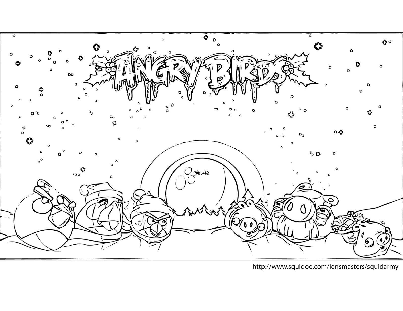 Coloriage gratuit Angry Birds #25061 de la collection Jeux Vidéos à imprimer