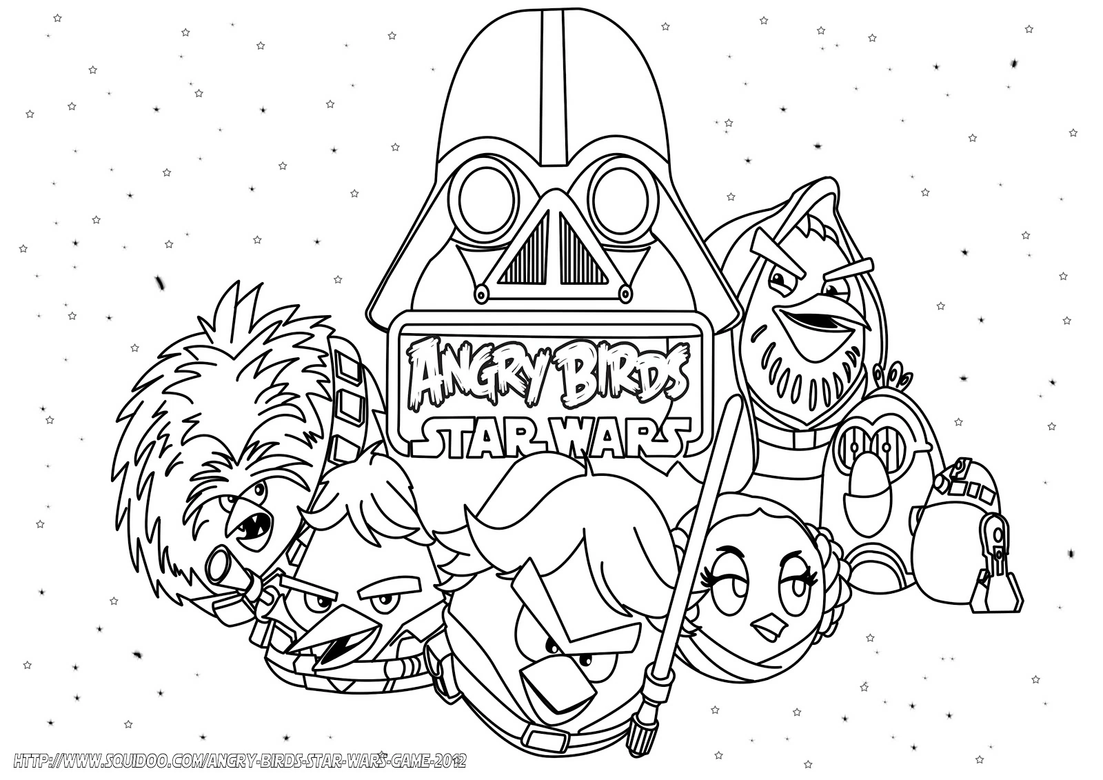 Coloriage gratuit Angry Birds #25064 de la collection Jeux Vidéos à imprimer