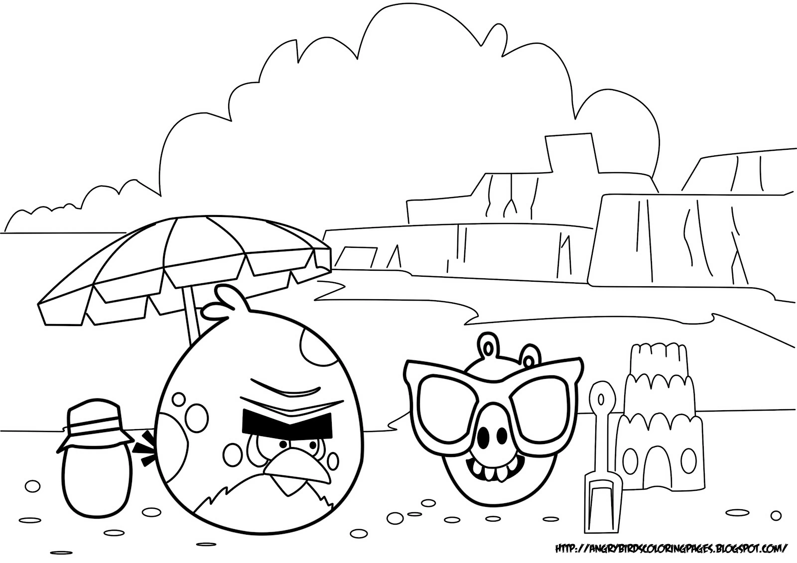 Coloriage gratuit Angry Birds #25076 de la collection Jeux Vidéos à imprimer