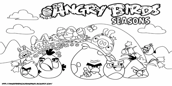 Coloriage gratuit Angry Birds #25100 de la collection Jeux Vidéos à imprimer