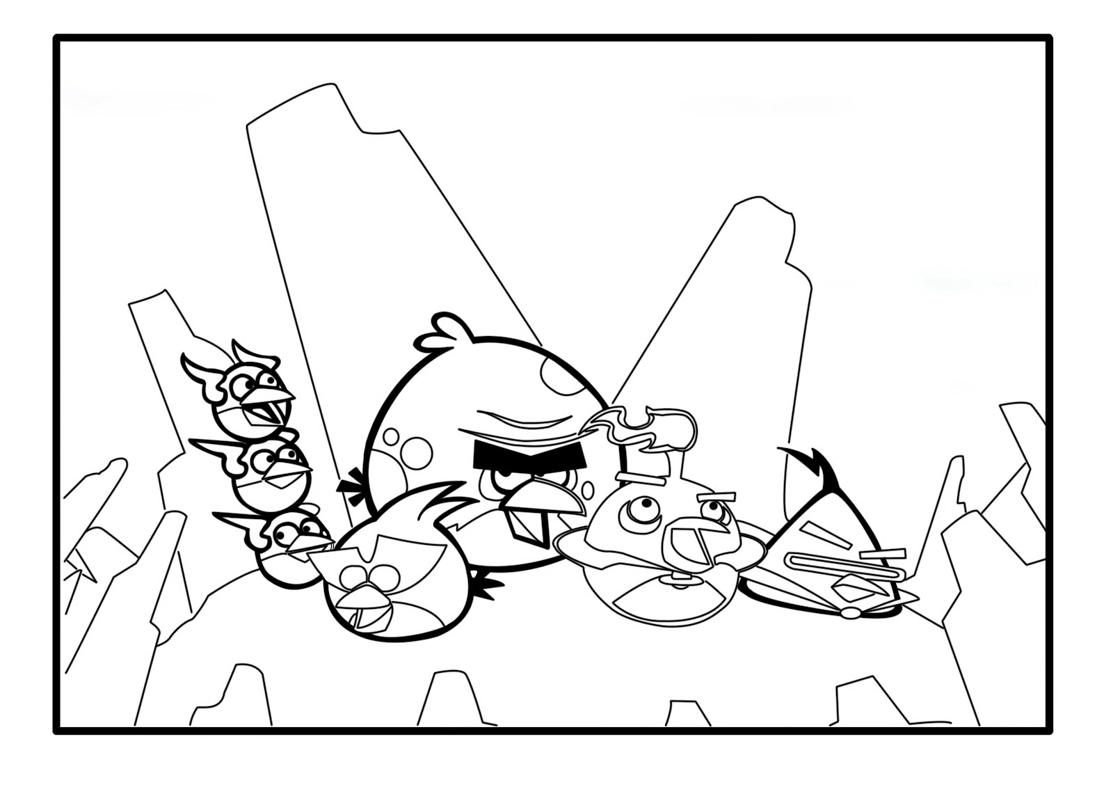 Coloriage gratuit Angry Birds #25112 de la collection Jeux Vidéos à imprimer