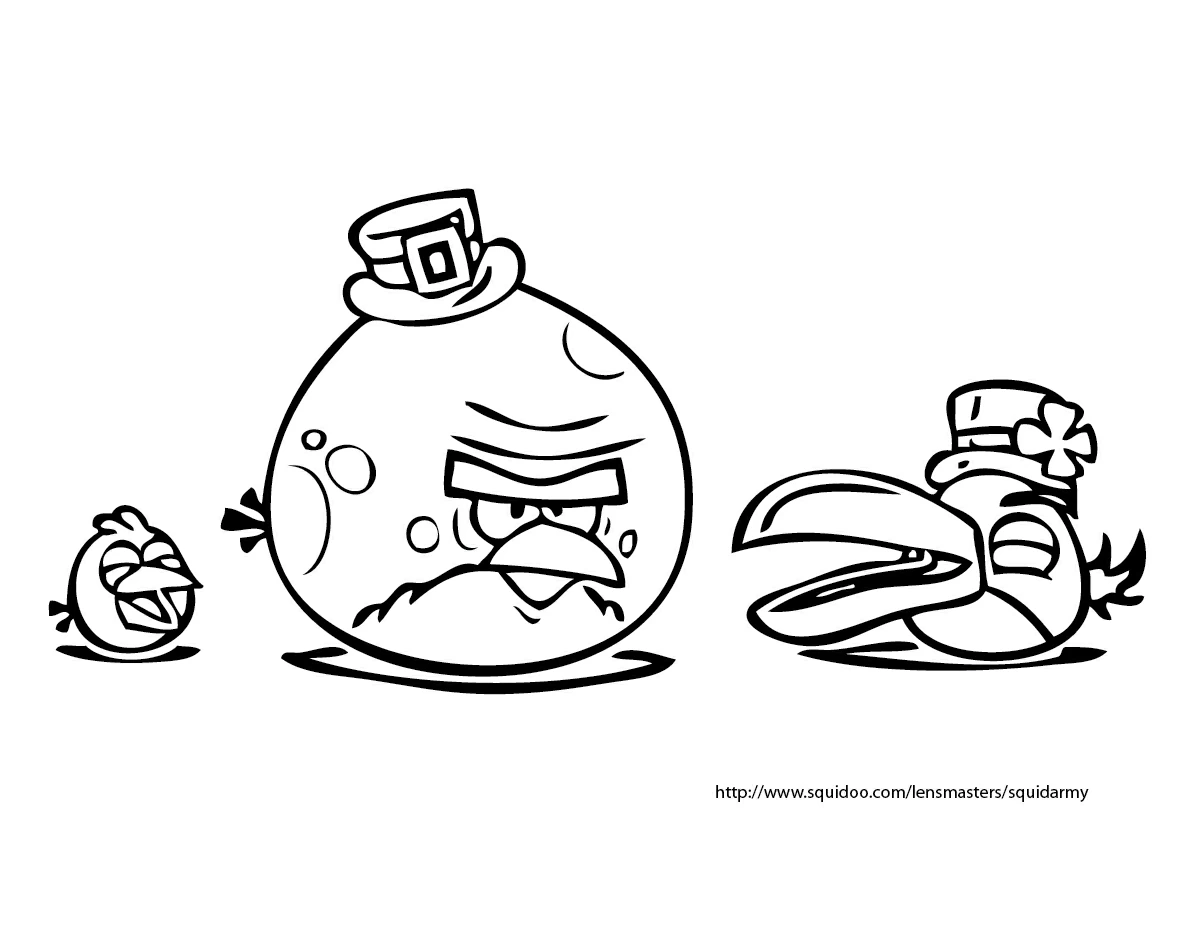 Coloriage gratuit Angry Birds #25121 de la collection Jeux Vidéos à imprimer