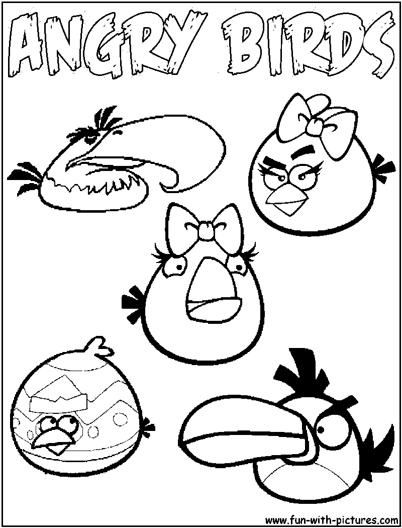 Coloriage gratuit Angry Birds #25127 de la collection Jeux Vidéos à imprimer