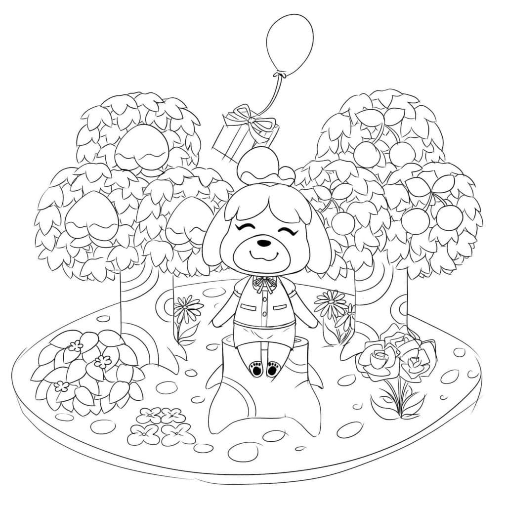 Dessin à colorier: Animal Crossing (Jeux Vidéos) #179113 - Coloriages à Imprimer Gratuits