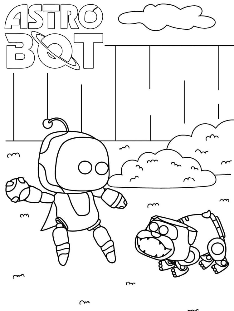 Coloriage gratuit Astro Bot #221848 de la collection Jeux Vidéos à imprimer