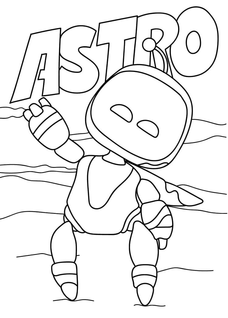 Coloriage gratuit Astro Bot #221850 de la collection Jeux Vidéos à imprimer