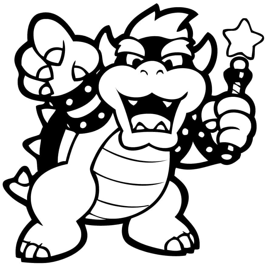 Coloriage à imprimer Bowser #195978 de la série Jeux Vidéos, gratuit pour enfants et adultes