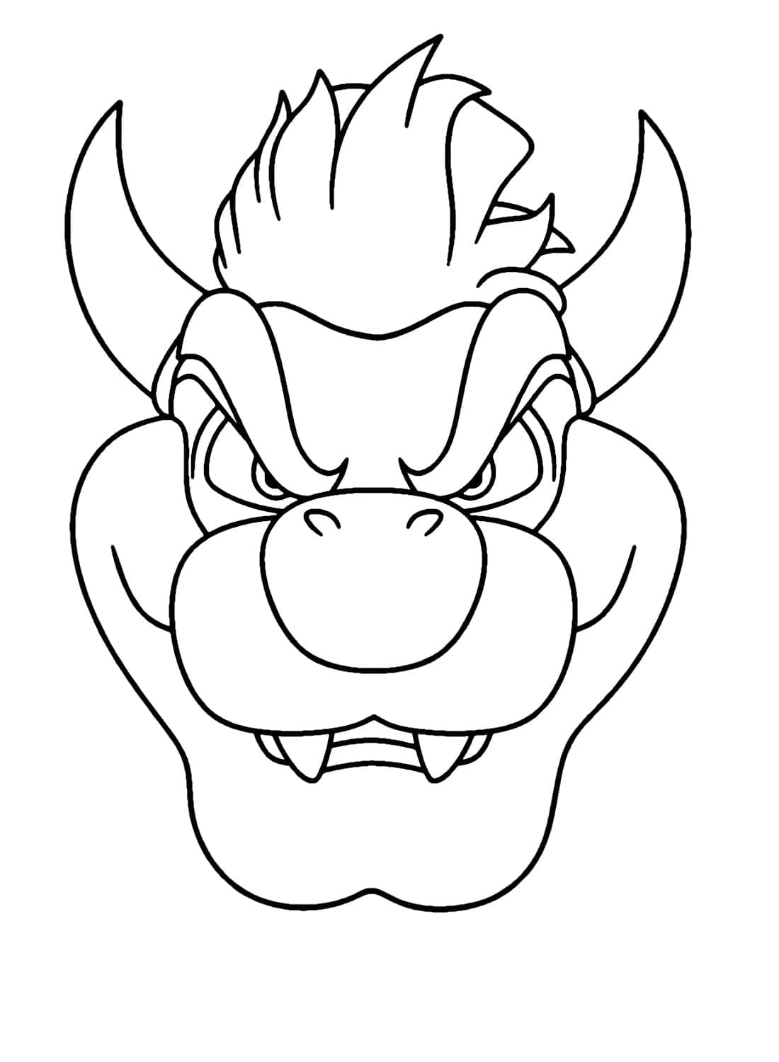 Coloriage gratuit Bowser #195988 de la collection Jeux Vidéos à imprimer