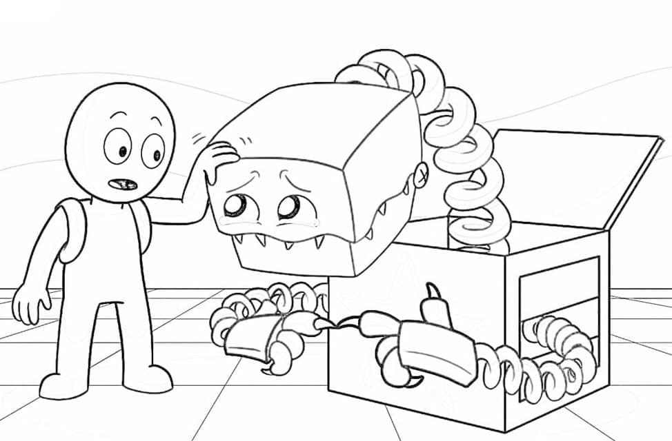 Page de coloriage Boxy Boo #211913, collection Jeux Vidéos, à imprimer et colorier