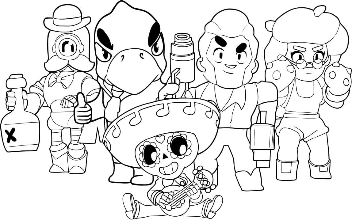Illustration au trait Brawl Stars #175457 de la collection Jeux Vidéos à colorier gratuitement Illustration au trait Brawl Stars #175457 de la collection Jeux Vidéos à colorier gratuitement
