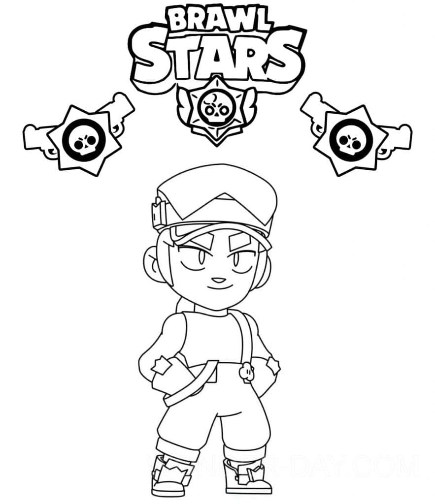Dessin à colorier: Brawl Stars (Jeux Vidéos) #214760 - Coloriages à Imprimer Gratuits