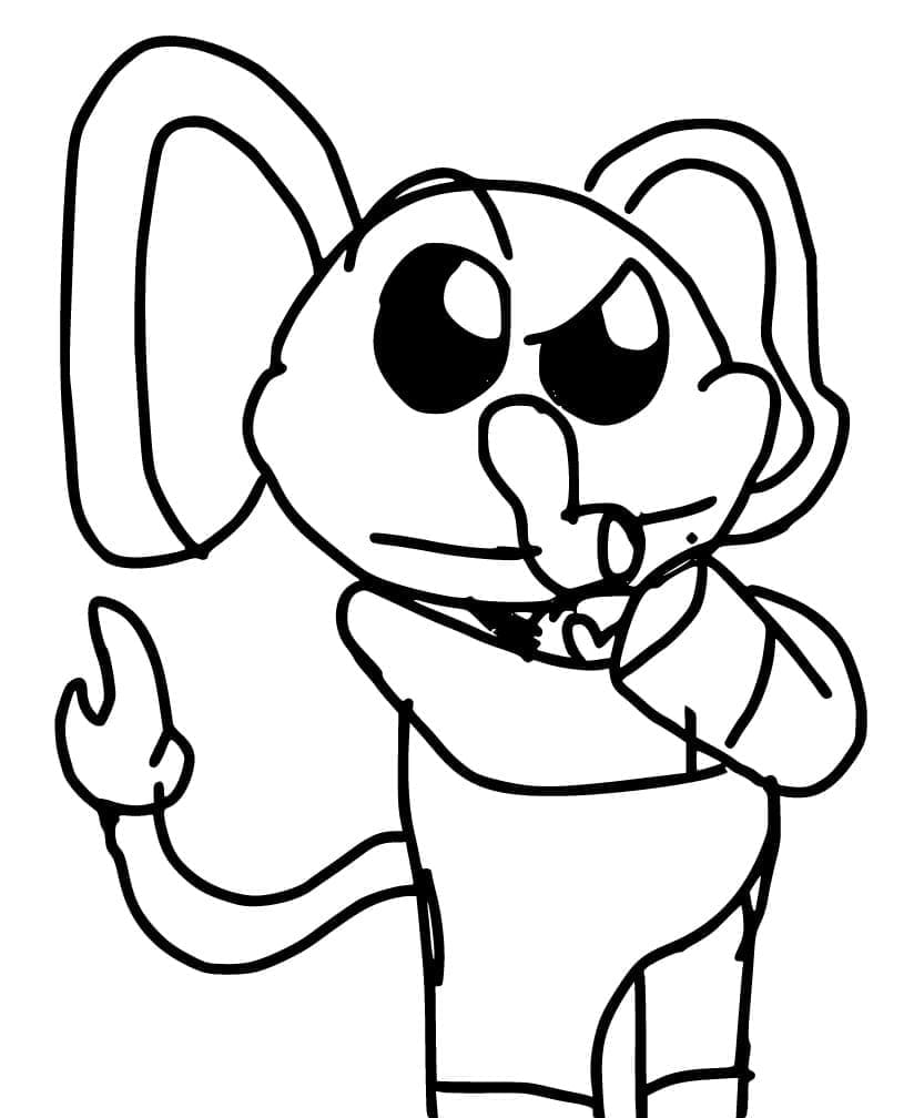 Coloriage gratuit Bubba Bubbaphant #215529 de la collection Jeux Vidéos à imprimer