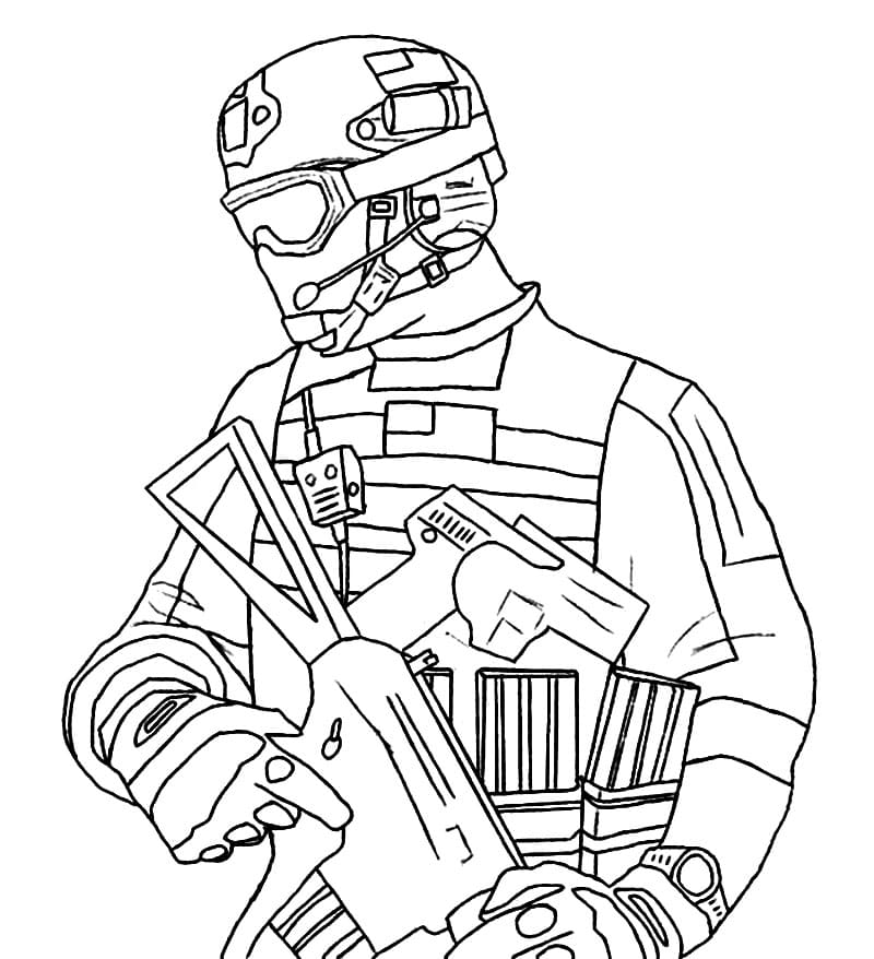 Dessin Call Of Duty #198993 à colorier de la série Jeux Vidéos, gratuit à télécharger et imprimer
