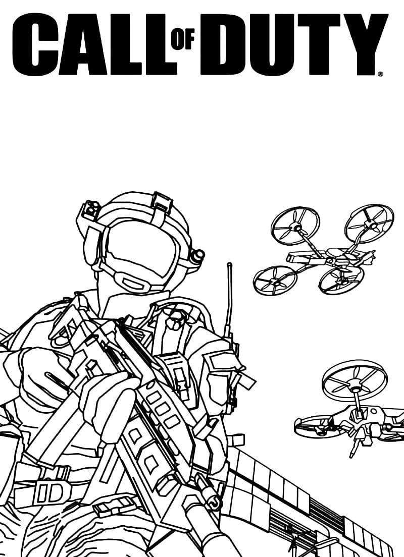 Coloriage Call Of Duty #198999 à imprimer gratuitement, extrait de la collection Jeux Vidéos