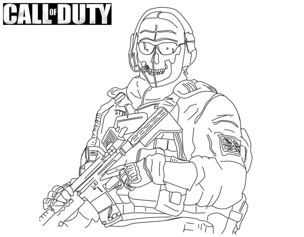 Coloriage à imprimer Call Of Duty #199000 de la série Jeux Vidéos, gratuit pour enfants et adultes