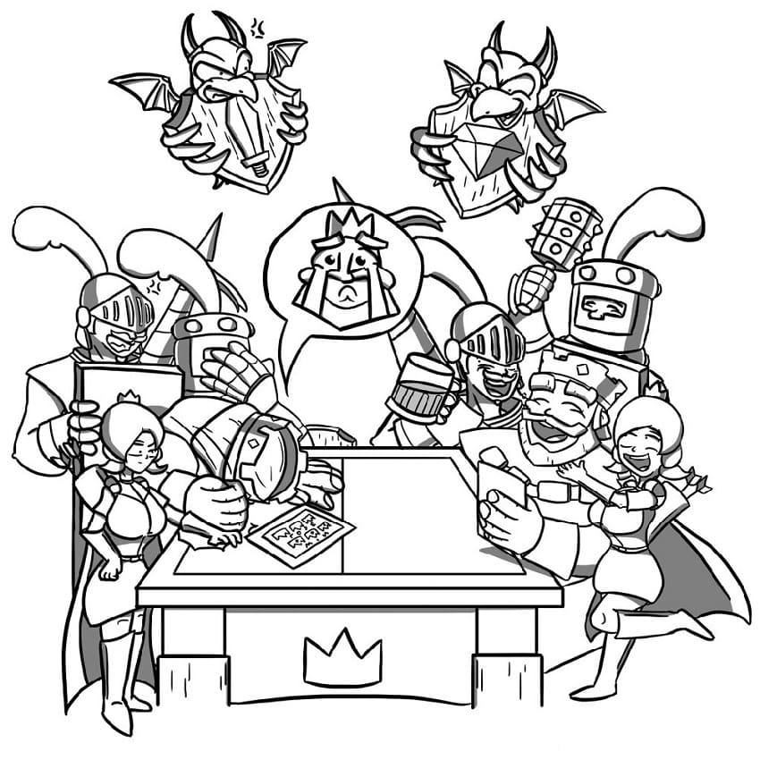 Illustration au trait Clash Royale #200944 de la collection Jeux Vidéos à colorier gratuitement