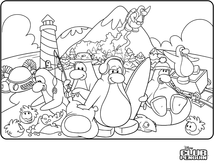 Dessin à colorier: Club Penguin (Jeux Vidéos) #170302 - Coloriages à Imprimer Gratuits