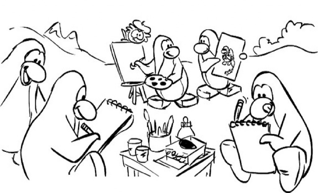 Dessin à colorier: Club Penguin (Jeux Vidéos) #170319 - Coloriages à Imprimer Gratuits