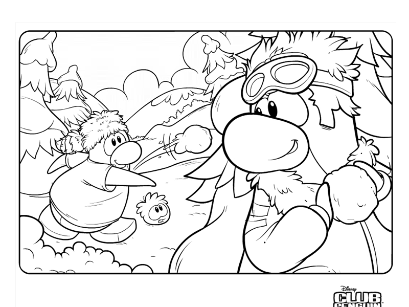 Dessin à colorier: Club Penguin (Jeux Vidéos) #170327 - Coloriages à Imprimer Gratuits