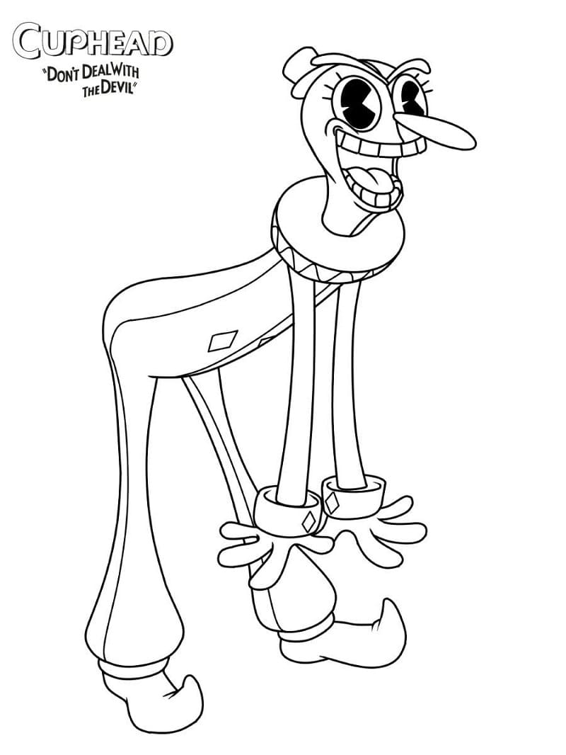 Coloriage gratuit Cuphead #185086 de la collection Jeux Vidéos à imprimer