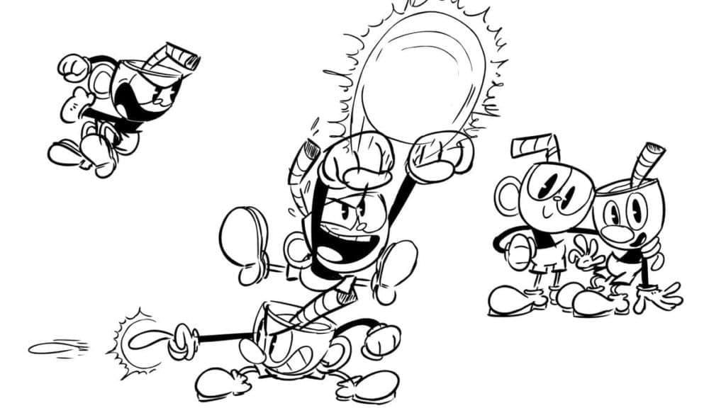Coloriage gratuit Cuphead #185096 de la collection Jeux Vidéos à imprimer