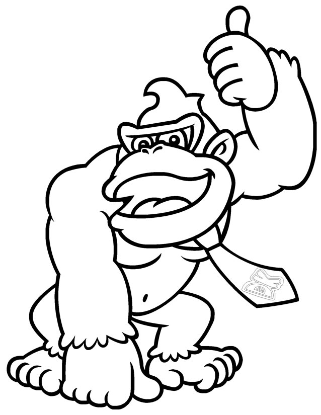 Dessin à colorier: Donkey Kong (Jeux Vidéos) #112160 - Coloriages à Imprimer Gratuits