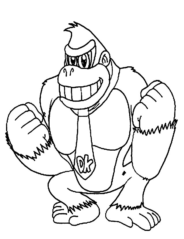 Dessin à colorier: Donkey Kong (Jeux Vidéos) #112174 - Coloriages à Imprimer Gratuits