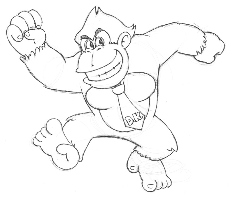 Dessin à colorier: Donkey Kong (Jeux Vidéos) #112186 - Coloriages à Imprimer Gratuits