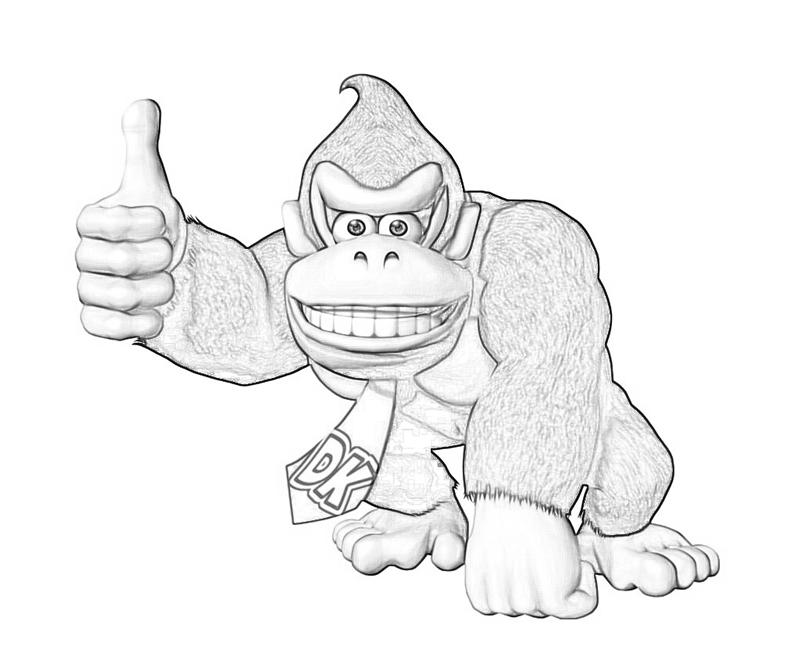 Dessin à colorier: Donkey Kong (Jeux Vidéos) #112190 - Coloriages à Imprimer Gratuits