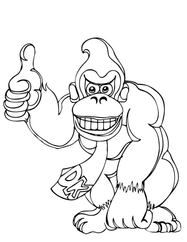 Dessin à colorier: Donkey Kong (Jeux Vidéos) #112192 - Coloriages à Imprimer Gratuits