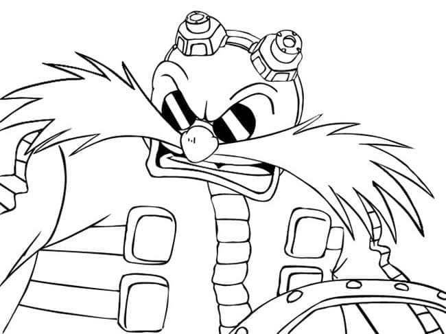 Coloriage à imprimer Eggman (Docteur Ivo Robotnik) #187994 de la série Jeux Vidéos, gratuit pour enfants et adultes