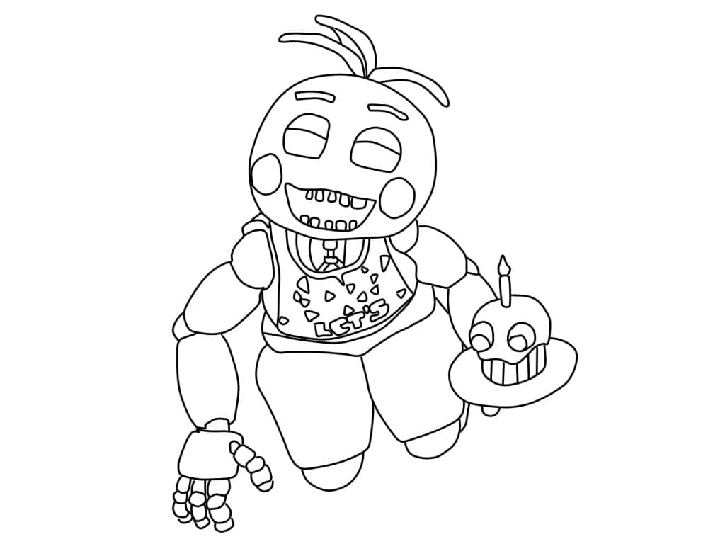 Illustration au trait Five Nights at Freddy’s (FNAF) #199605 de la collection Jeux Vidéos à colorier gratuitement