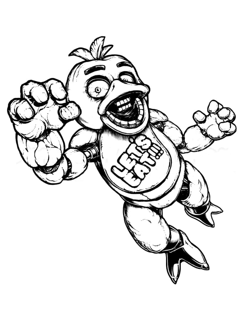 Coloriage imprimable Five Nights at Freddy’s (FNAF) #199606 de la collection Jeux Vidéos à colorier aux crayons