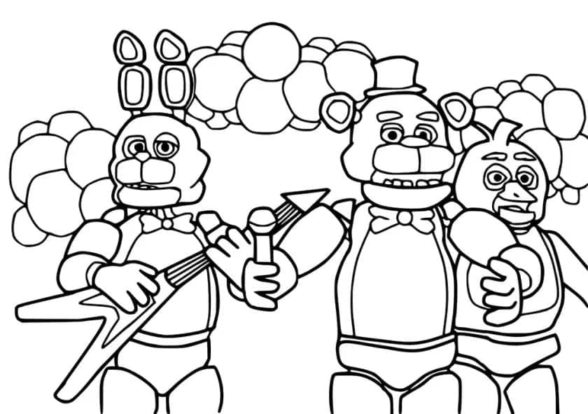 Dessin à colorier: Five Nights at Freddy’s (FNAF) (Jeux Vidéos) #199645 - Coloriages à Imprimer Gratuits
