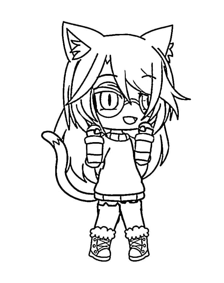 Illustration au trait Gacha Life #174503 de la collection Jeux Vidéos à colorier gratuitement