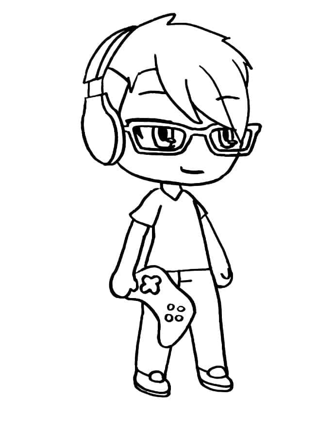 Joli coloriage Gacha Life #174505 de la collection Jeux Vidéos, prêt à imprimer pour petits et grands