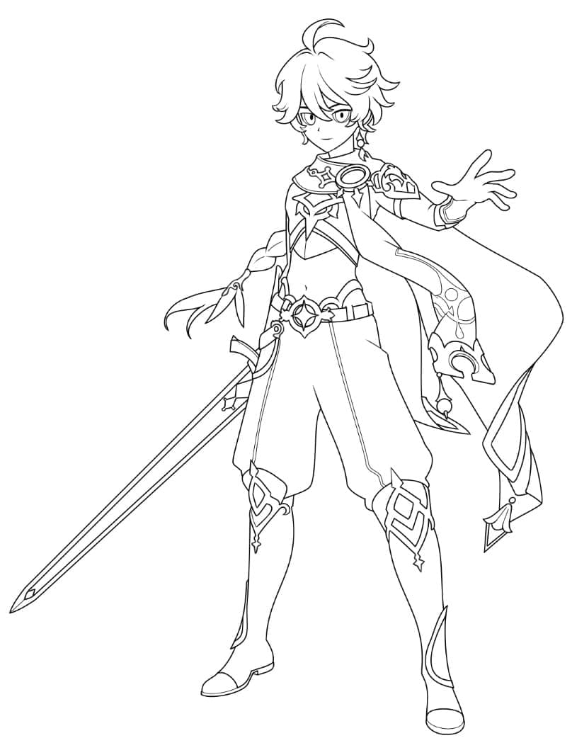 Dessin à colorier: Genshin Impact (Jeux Vidéos) #211651 - Coloriages à Imprimer Gratuits