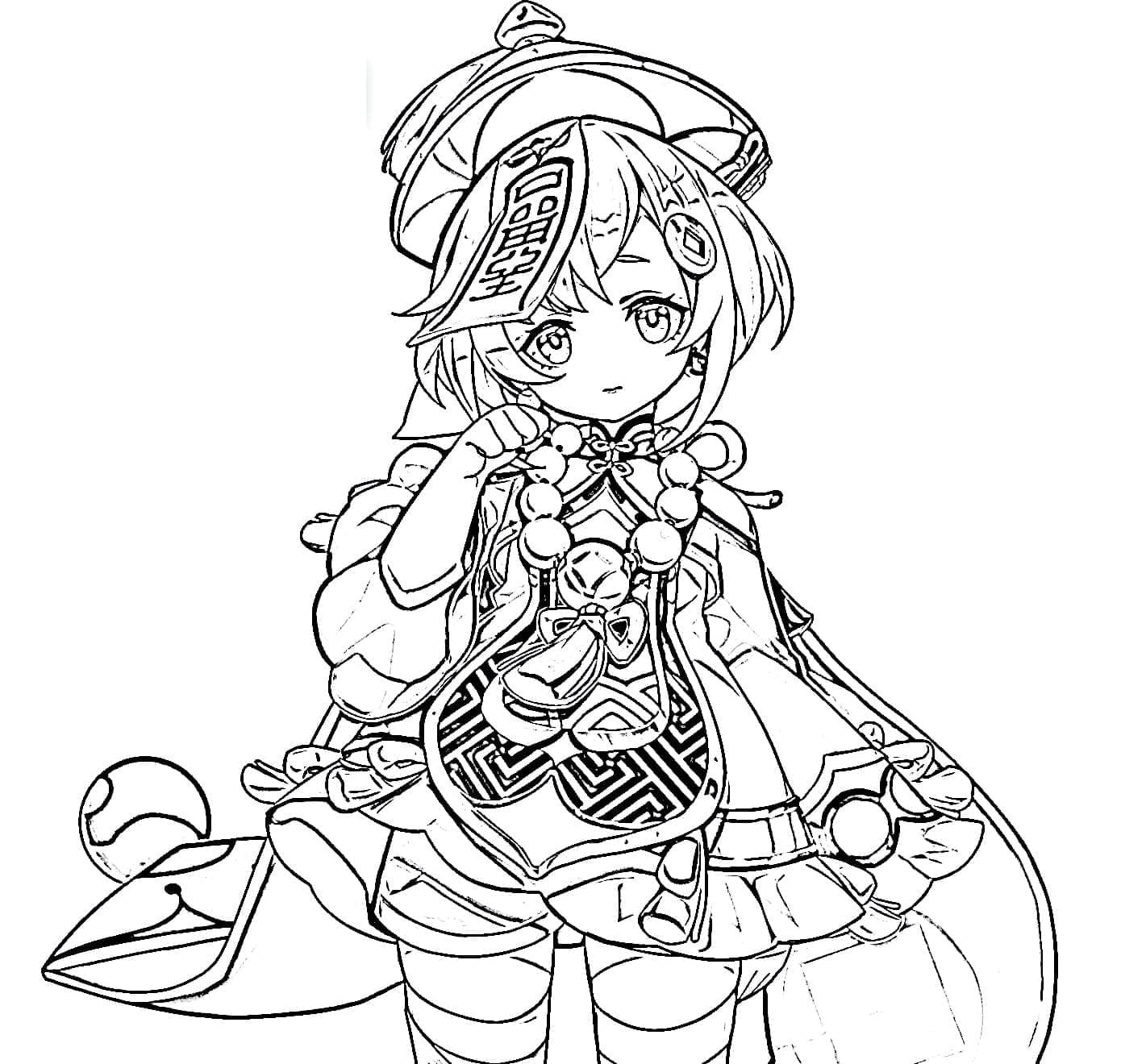 Coloriage gratuit Genshin Impact #211704 de la collection Jeux Vidéos à imprimer
