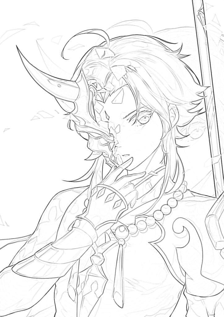 Dessin à colorier: Genshin Impact (Jeux Vidéos) #211709 - Coloriages à Imprimer Gratuits