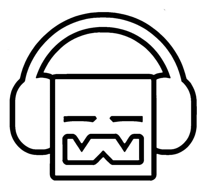 Coloriage gratuit Geometry Dash #221084 de la collection Jeux Vidéos à imprimer