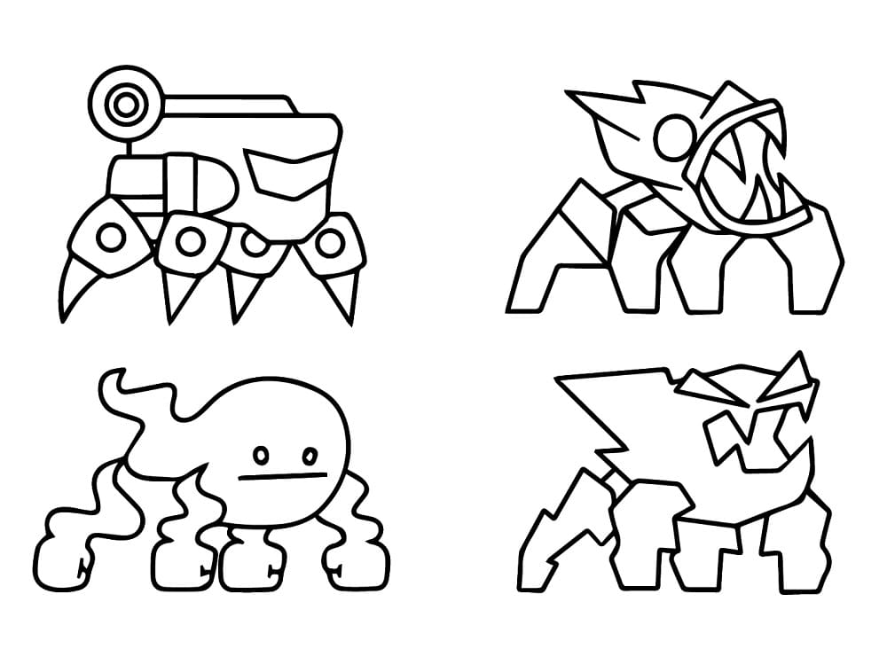 Dessin Geometry Dash #221101 à colorier de la série Jeux Vidéos, gratuit à télécharger et imprimer